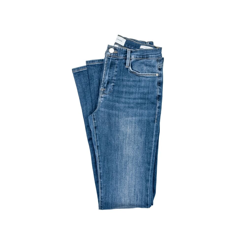 FRAME Le High Flare Jeans 28 Dublin Dark Wash High Rise 34" LHF865 - Picture 11 of 11